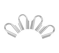 KALLORY 4 Pièces Cosse D’Ancre Bateau en Acier Inoxydable 304, Boucle en U | Résiste aux Embruns Salins, Limite L’usure du Cordage, Finition Polie, pour Gréement Marin et Rambarde
