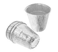 KALLORY 4 Pièces Lot de Doublures en Aluminium pour Seaux à Graisse Barbecue 830ml Haute Résistance la Chaleur Protection Anti-Fuite pour Grilling et Camping