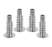 KALLORY 4 Pièces Manchon pour Charnière D'appui-tête de Canapé en Alliage Argenté, Structure Robuste et Renfort Sécurisé pour Amélioration de Mobilier DIY à Domicile