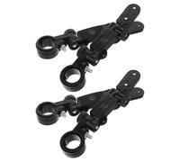 KALLORY 4pcs Clips de Fixation de Pare-Chocs de Vélo en Plastique Noir, Installation Facile pour Garde-Boue Arrière, Adaptés aux Vélos de Route et Pliants