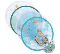KALLORY 4pièces Éventail Pliable Rond pour Garçon Fille Éventail Portable à Main Décor Cartoon pour Fêtes Mariages et Performances Estivales