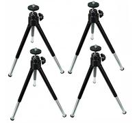 KALLORY 4pièces Mini Trépied Téléphonique Télescopique Sections Support Multi-Positions pour Smartphone et Caméra Portable et Stable pour Bureau et Diffusion Noir