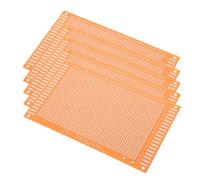 KALLORY 5 Pièces Carte à Trous Simple Recto en Laiton, Plaque D’essai Électronique, PCB Simple Recto à Trous Multiples, pour Résistances, Condensateurs et Fils de Liaison, Débutants