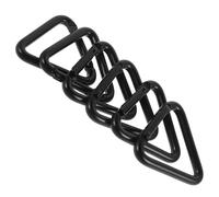 KALLORY 6 Pièces Mousqueton Triangle Clip Porte-clés en Aluminium, Noir | Fermeture à Ressort, Bords Polis, Usage École, Garçon et Filles et Étudiants, Fixation Vêtements et Chapeau