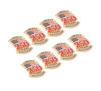 KALLORY 8 Pièces Épingle Patriotique Alliage Fête de L'indépendance 2026, Épinglettes de Célébration du Drapeau Américain, Accessoire Solide pour Port Quotidien et Commémoratif
