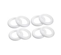 KALLORY 8 Pièces Guirlande En Mousse Couronne De Mousse Anneau De Couronne Bricolage Anneaux Polystyrène Bricolage Cercles Cercles Couronnes Artisanales Blanche Eps