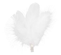 KALLORY Accessoire Cheveux Design Esthétique Plume Blanc Léger et Confortable Épingle Délicate et Qualité Éthérée pour Filles pour Coiffure de Ballet et Mariages