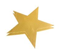 KALLORY Accessoire de Scène Robuste et Distinctif Étoile à Cinq Branches 2 Pièces en Feutre Jaune pour Costumes et Anniversaires D'garçon et Filles