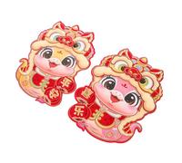 KALLORY Affiches de Porte du Nouvel an Chinois avec Signe de Bénédiction L'année du Serpent 1 Paire D'autocollants 3D Décoration Nouvel an Lunaire pour Les Fêtes Printemps