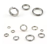 KALLORY Anneaux Brisés 200pcs pour Pêche en Acier Inoxydable Connecteurs Doubles Plats Résistance Élevée et Apparence Délicate pour Leurres pour Pêche la Truite