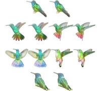 KALLORY Autocollants Magnétiques Oiseaux 12 Pièces pour Fenêtres Moustiquaires, Décoratifs et Magnétiques en PVC pour Fenêtres D’intérieur Anti-collision