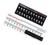 KALLORY Autocollants Réutilisables 2pcs sans Traces de Colle Accessoires Noirs pour Clavier Mélodica pour Étudiants et Enseignants