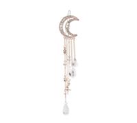 KALLORY Barrette à Cheveux en Alliage Or Vintage Légère et Confortable Pompon Lune et Étoile pour Femmes et Filles, pour Anniversaire et Bal