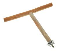 KALLORY Bâtonnet Perroquet de T en Bois Résistant pour Perchoirs Cage à Oiseaux, Accessoire Amusant Qui Occupe Les Perroquets Efficacement