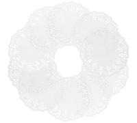 KALLORY Blocs de Papier à Pizza en Dentelle Blanc, 420 Pièces, Papier Alimentaire Design Ajouré Spécial et Finition Fine Cuisine, Pâtisserie et Présentation Élégante