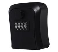 KALLORY Boîte à Clés Solide en Abs Noir et Code Facile à Utiliser pour Coffre-Fort Sécurisé Rangement Longue Durée pour Maison et Sites de Soins des Clés