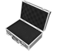 KALLORY Boîte à Outils Multifonctionnelle en Alliage D'aluminium, Mini 25,5 X 16,5 X 9,5 Cm, Noire Mousse Intérieure, Boîte de Rangement Portable et Sécurisée pour Bricolage, Rangement