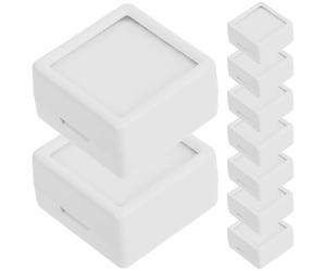 KALLORY Boîte Blanche en Acrylique 12 Pcs, Boîte à Bijoux avec Couvercle Transparent et Éponge, pour Stocker et Exposer Cristaux et Diamants en Voyage