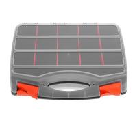 KALLORY Boîte de Rangement en Plastique Double Face avec Séparateurs Amovibles, Organisateur Portable pour Petites Pièces comme Vis et Boulons, Maison Voyages
