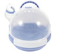 KALLORY Boîte de Transport pour Hamster en Plastique Lavande Poignée Portable, Design Transparent et Multiples Trous de Ventilation, Voyage Transport des Petits Animaux