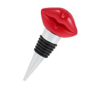 KALLORY Bouchon de Bouteille de Vin et Saint-valentin Rouge de Lèvres en Alliage D'aluminium Créatif Joint Hermétique et Décoration Élégante pour Mariage