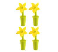 KALLORY Bouchon de Vin en Silicone Forme Fleur pour Bouteille, Fermeture Hermétique Légère pour Bar et Fête, Accessoire Pratique pour Garder Boissons Fraîches Couleur Couleur Aléatoire