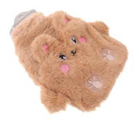 KALLORY Bouillotte Ergonomique en Caoutchouc Réducteur de Risques de Haute Température avec Housse Peluche Épaisse et Douce Pieds Taille au Bureau