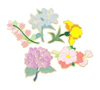 KALLORY Broches Fleurs pour Femmes en Alliage, Lot de 5 Pièces, Design Élégant et Classique, Facile à Porter, pour Bal ou Concert