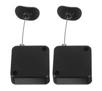 KALLORY Câble Antivol en Métal Rétractable 2pcs Télécommande, Câble de Sécurité Noir 1 Mètre, Verrouillage Multiple et Capuchons Incurvés pour Usage Extérieur