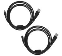 KALLORY Câble de Chargement Mini USB 2pcs Noir pour Appareil Photo Noyau Magnétique 1,5m en Cuivre et PVC, Multi-Usage et Extension pour Divers Dispositifs