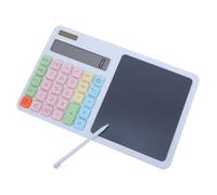 KALLORY Calculatrice Silencieuse avec Tablette D’écriture Intégrée 12 Chiffres en ABS Solaire pour Bureau et Bibliothèque, pour Étudiants et Professionnels