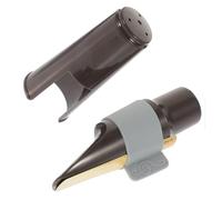 KALLORY Capuchon de Ligature Accessoire Pratique et Résistant la Déformation pour Saxophone Alto en Silicone Marron pour Professionnels et Débutants