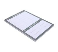 KALLORY Carnet de Menus Hebdomadaire Déchirable en Papier Noir Liste de Courses Intégré pour Planification Diététique Familiale et Rappel Repas