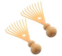 KALLORY Casse-tête en Bambou et PP 2PCS, Portable et Léger, Pour Usage Quotidien et Voyage, Massage Doux du Cuir Chevelu et Zones Difficiles d'Accès