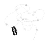 KALLORY Chaîne de Cheveux Tressée Blanc Plastique Accessoires de Tresse à Pompons Outil de Tressage en Fil de Pêche, Chaînes de Pinces Invisibles, pour Coiffure DIY, Femmes et Filles