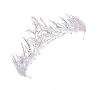 KALLORY Couronne Accessoire de Cheveux Chic et Unique en Blanc pour Mariée Décoration Capillaire Élégante pour Soirée Spéciale ou Bal pour Femmes