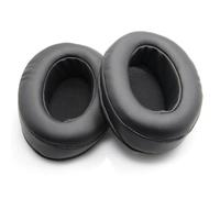 KALLORY Coussinets d'oreille de Rechange en Mousse à Mémoire de Forme pour Casque Audio, Cuir Protéiné Noir, Confort et Usage Prolongé, Compatibles Brainwavz Hm5 et Mdr