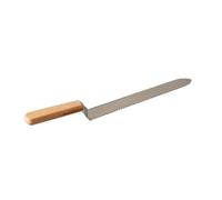 KALLORY Couteau à Désoperculer de Z en Acier Inoxydable Dentelé Manche en Bois, Outil Manuel pour Apiculteur Destiné à L'entretien des Cadres de Ruche