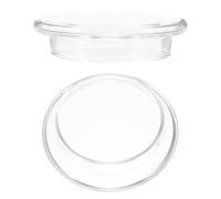 KALLORY Couvercle de Théière en Verre Préparation de Thé 2pcs Résistant Chaleur Design Précis pour Infuseur à Thé et Bouilloire Lors de Fêtes