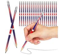 KALLORY Crayons en Bois à Motif Drapeau Britannique, Lot Décoratif | Carnets et Feuilles de Croquis, Finition Colorée, Usage Scolaire, Boutiques Souvenirs, Fêtes