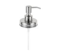 KALLORY Distributeur à Pompe Couvercle Simple Argenté en Acier Inoxydable Forme Distribution Facile et Solide pour Savonnette Liquide Cuisine Ferme et Buanderie