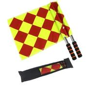 KALLORY Drapeau de Frontière Coupe du Monde 2 Pièces, Drapeau à Main Léger Tube en Acier Inoxydable et Poignée en Éponge pour Arbitre de Football Couleur Aléatoire