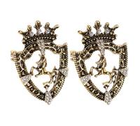 KALLORY Épingles Couronne Vintage Ornement Vestimentaire Élégant pour Hommes en Alliage de Zinc, 2 Pièces pour Soirées et Mariages