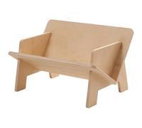 KALLORY Étagère de Table en Bois Beige Inclinée, Design Ouvert Moderne, Support de Rangement de Livres Simple et Fonctionnel pour Bureau à Domicile