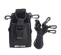 KALLORY Étui Pochette Radio en Nylon Noir Respirant, Protège Interphone, pour Activités de Plein Air et Randonnée, Taille Ajustable pour Radio Portable