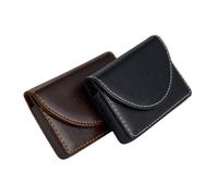 KALLORY Étui Porte-cartes de Visite en Pu Élégant et Moderne, Lot de 2, Rangement Pratique pour Cartes de Crédit, Design Simple et Matériau Acier Inoxydable
