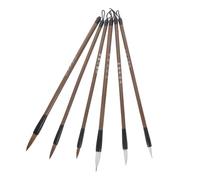 KALLORY Feutres De En Poils De Belette - Ensemble De 6 Pinceaux - Pinceau De Chinoise - Idéal Pour Les Professionnels Et Les Débutants - Kit D'aquarelle