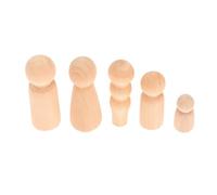 KALLORY Figurines en Bois Stimulation Créativité et Développement des Compétences pour Peinture Artisanale Non Peintes Lot de 5 Pièces en Bois Beige pour Garçon et Filles en Activités