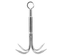 KALLORY Grappin en Acier Inoxydable à 4 Griffes Compact pour Camping et Escalade, Crochet Multifonction pour Récupération et Ancrage en Extérieur