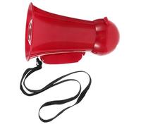 KALLORY Haut-Parleur Rouge Mégaphone en Plastique Léger, Cornet sans Pile pour Animation de Cérémonie, Accessoire pour Garçons d'Honneur et Fête de Mariage